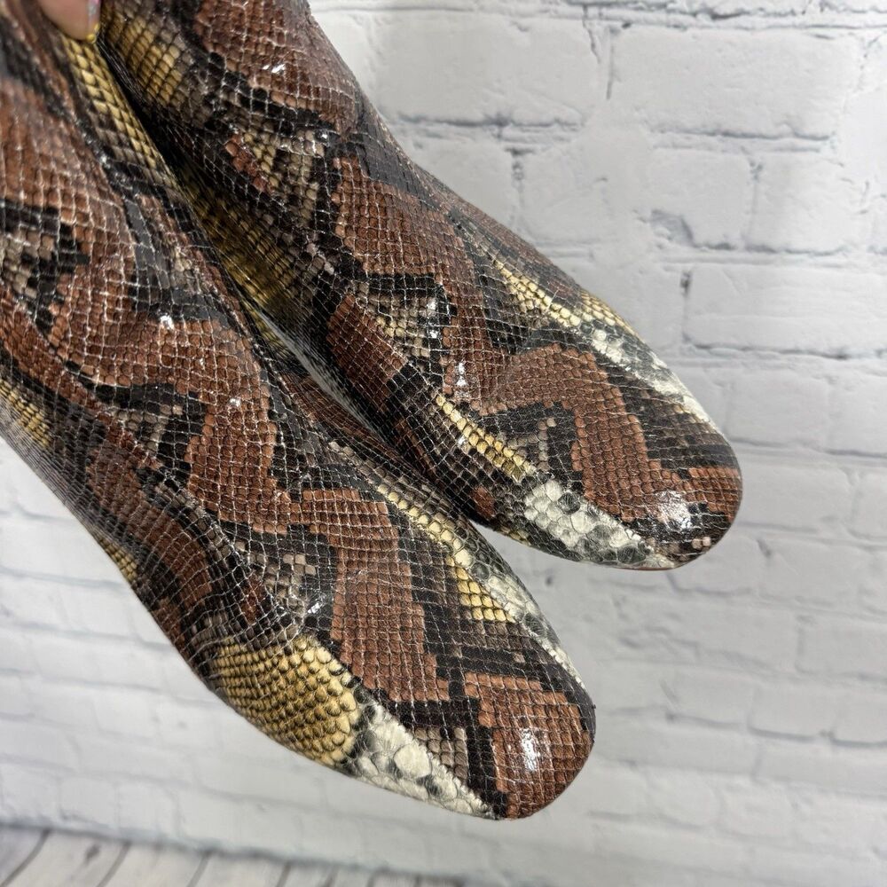 Buckle Chinese Laundry Ankle Booties Women’s Size 10 Animal Print Platform Shoes - Picture 10 of 15